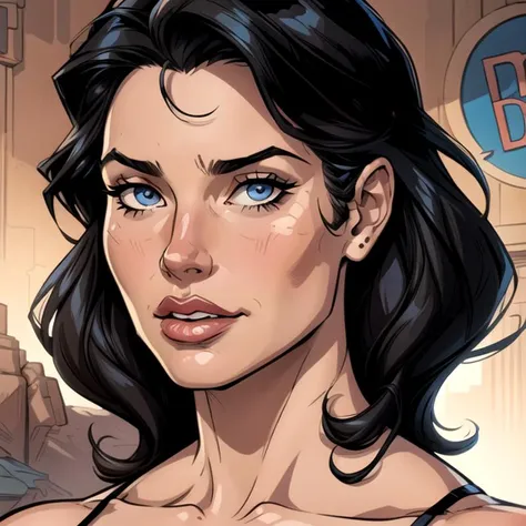 detailed woman, face , by Neal Adams