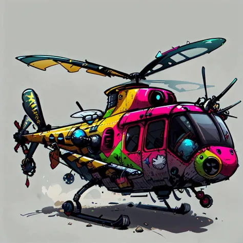 <lora:PunkPunkAI:.8>
PunkPunkAI colorful
helicopter , cluttered environment