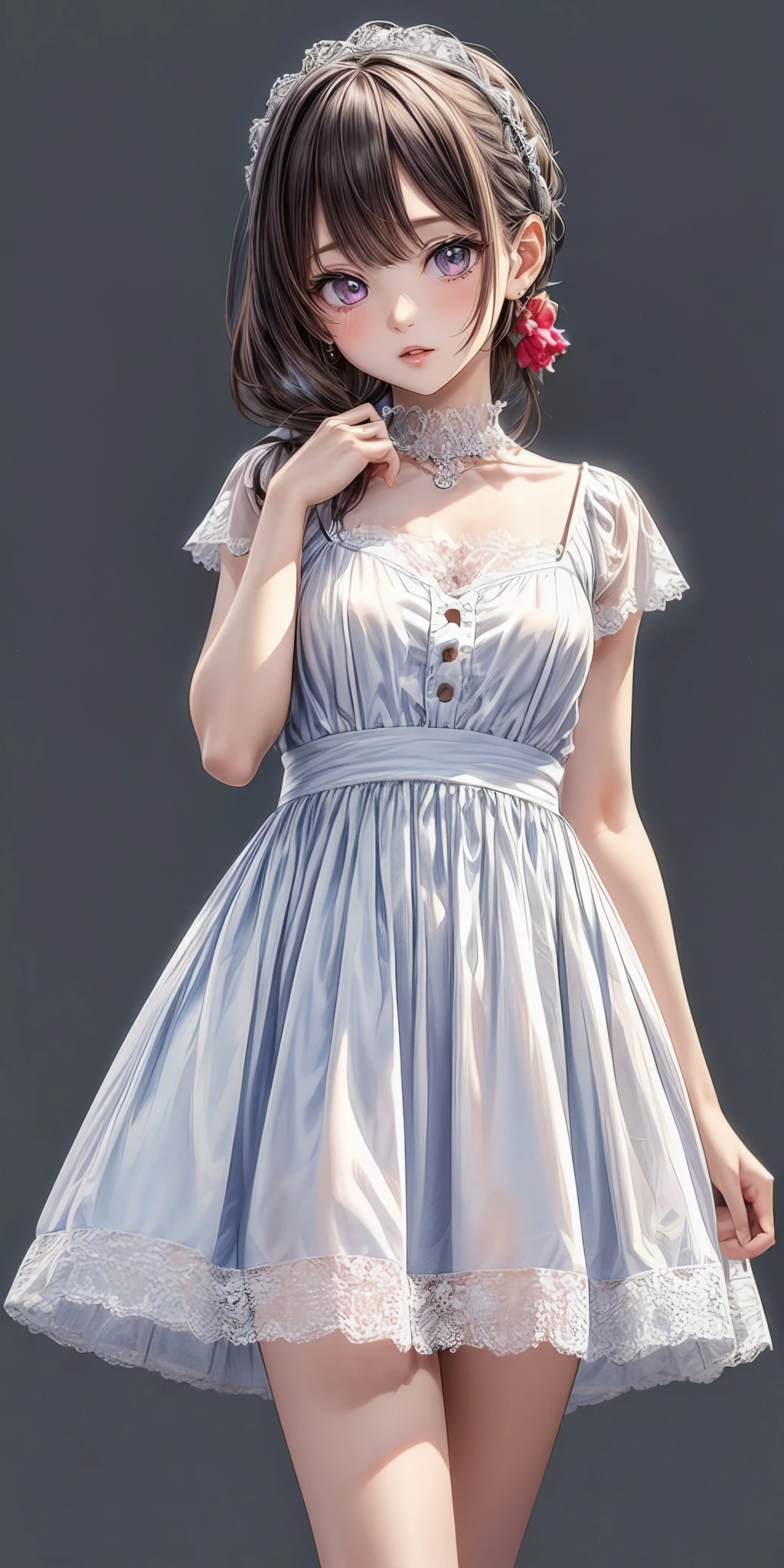 masterpiece,ultra-detailed,best quality,8K,illustration,
girl ,middle breasts,<lora:more_details:1>,simple background,
<lora:jyoji one piece 1.0:0.6> jyojifuku, dress