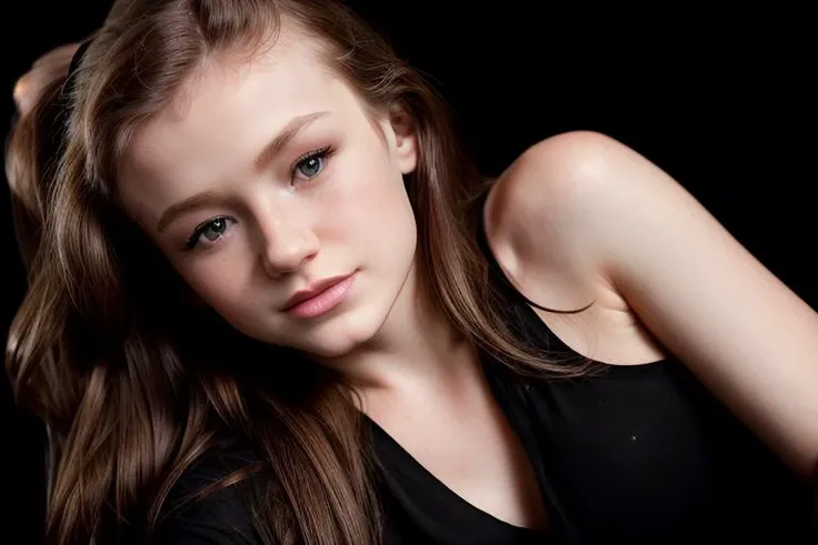 portrait of DEN_emily_bloom, plain black background, wearing a black top, black t-shirt, top, (headshot:1.2), (clothing:1.1), (t-shirt, top:1.2), face focus, shadows, dramatic,
photorealistic, high detail, detailed, beautiful, <lora:epi_noiseoffset2:1> <lora:add_detail:1>