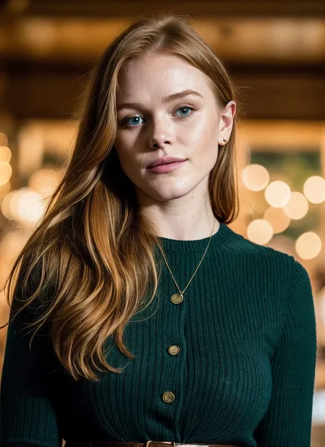 RAW photo of abigailcowen-ti, natural lighting, 8k uhd, dslr, high quality, film grain, Fujifilm XT3, <lora:add_detail:0.7> by Peter Lindbergh, (christmas clothing)
