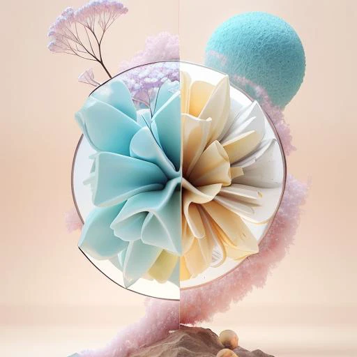 (best quality, masterpiece, absurdres, 3d:1.2), surreal, detailed background, particles, Unreal Engine, no humans,
artwork of 3D geometry, dailyRender, still life, 3d geometry, 3d model, by Nendo Oki Sato, minimalist style, concept design, clean, perspective, glass, flower, planet, butterfly,
<lora:LoHA-dailyRenderStyle-000018:1>