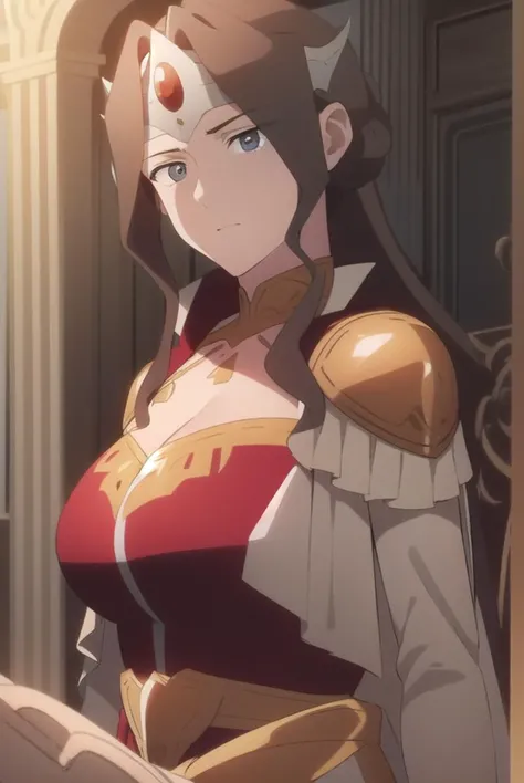 dotamirana, <lyco:empressmirana-lyco-nochekaiser:1>,
empress mirana, long hair, brown hair, (grey eyes:1.5),
BREAK dress, cleavage, red dress, circlet,
BREAK looking at viewer,
BREAK outdoors,
BREAK <lora:GoodHands-vanilla:1>, (masterpiece:1.2), best quality, high resolution, unity 8k wallpaper, (illustration:0.8), (beautiful detailed eyes:1.6), extremely detailed face, perfect lighting, extremely detailed CG, (perfect hands, perfect anatomy),