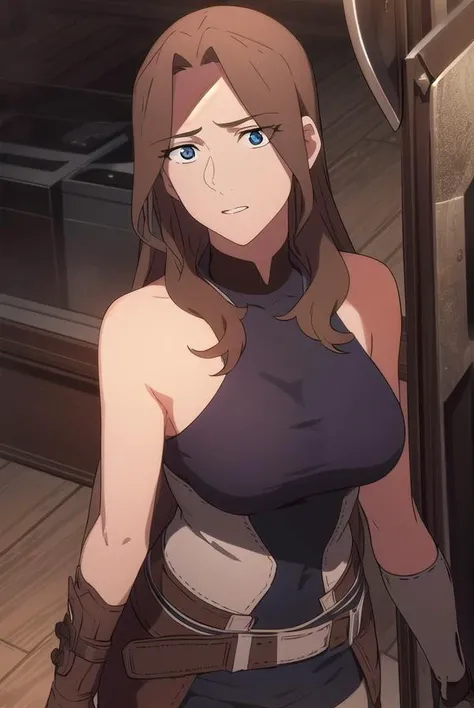 dotamirana, <lyco:miranav2-lyco-nochekaiser:1>,
(noheadband mirana:1.5), long hair, blue eyes, brown hair,
BREAK gloves, bare shoulders, boots, sleeveless, belt, pants, armor, brown footwear, black pants, knee boots, brown gloves,
BREAK looking at viewer,
BREAK indoors,
BREAK <lyco:GoodHands-beta2:1>, (masterpiece:1.2), best quality, high resolution, unity 8k wallpaper, (illustration:0.8), (beautiful detailed eyes:1.6), extremely detailed face, perfect lighting, extremely detailed CG, (perfect hands, perfect anatomy),