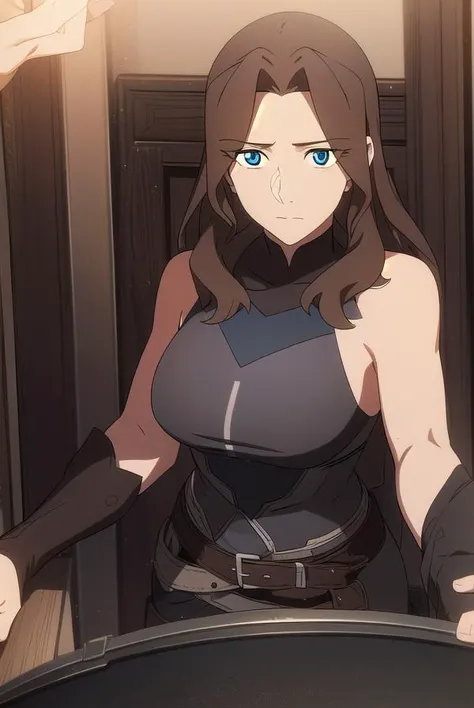 dotamirana, <lyco:miranav2-lyco-nochekaiser:1>, 
(noheadband mirana:1.5), long hair, blue eyes, brown hair,
BREAK gloves, bare shoulders, boots, sleeveless, belt, pants, armor, brown footwear, black pants, knee boots, brown gloves,
BREAK looking at viewer,
BREAK indoors,
BREAK <lyco:GoodHands-beta2:1>, (masterpiece:1.2), best quality, high resolution, unity 8k wallpaper, (illustration:0.8), (beautiful detailed eyes:1.6), extremely detailed face, perfect lighting, extremely detailed CG, (perfect hands, perfect anatomy),