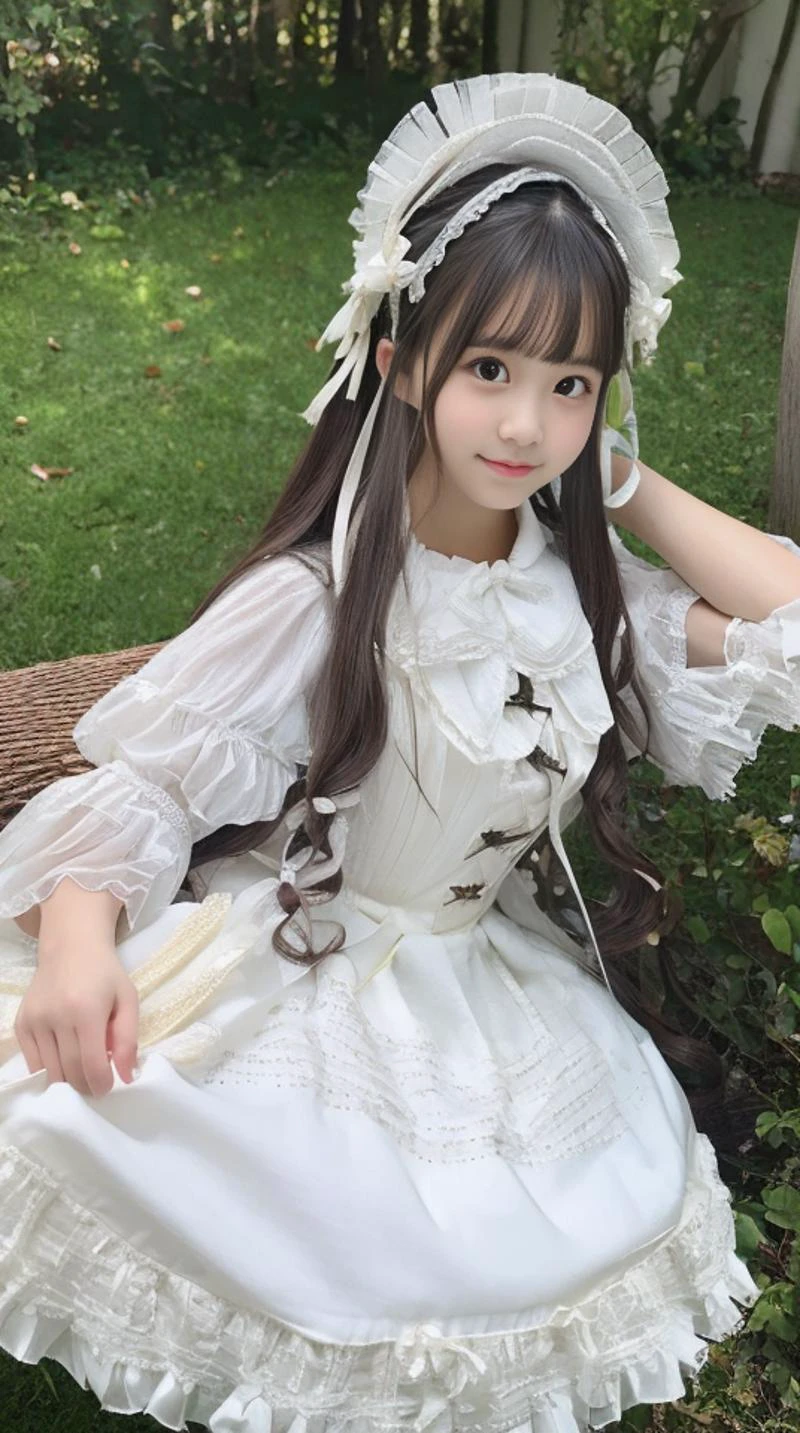 (masterpiece,best quality,highly detailed,extremely detailed CG unity 8k wallpaper,illustration,highres,absurdres,realistic,photo-realistic,RAW photo,amazingfinely detail,award winning photo,high quality, high details, hyper detailed),
1 girl, <lora:B_3A_lolitaDress_v10:1>,((pleated skirt)),((white pantyhose)),(white gloves),(dress),(detached sleeves),(ribbon-trimmed sleeves),hair flower,(Women's small formal hat:1.25),(sweet_lolita),(hair ribbon:1.15),(long hair),
(Beautiful designs, extremely detailed clothing,tactile appeal),
huge_breasts,(beautiful detailed eyes,symmetry,perfect face),delicate and pretty,fair skin,real human skin,natural lighting,film grain,
Detailed background,