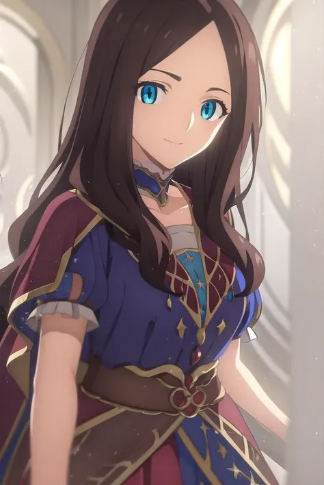leonardodavinci, <lora:leonardo da vinci babylonia-lora-nochekaiser:1>,
leonardo da vinci, leonardo da vinci \(fate\), long hair, bangs, blue eyes, brown hair, (parted bangs:1.5), smile,
BREAK dress, short sleeves, choker, puffy sleeves, cape, puffy short sleeves, puff and slash sleeves,
BREAK indoors,
BREAK looking at viewer, (cowboy shot:1.5),
BREAK <lyco:GoodHands-beta2:1>, (masterpiece:1.2), best quality, high resolution, unity 8k wallpaper, (illustration:0.8), (beautiful detailed eyes:1.6), extremely detailed face, perfect lighting, extremely detailed CG, (perfect hands, perfect anatomy),