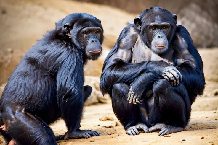 desert landscape (masterpiece, best quality:1.2), ultra-detailed, EdobChimpanzee group of chimpanzees, (realistic:1.5), <lora:EdobChimpanzee_v1.0:1>