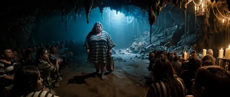 realistic analog photo, award winning photo,
<lora:PrisonerCh:0.75> large female crowd, wearing prisonerch, torn prison clothes, striped shirt, striped, cuffs,
<lora:FantasyUnderground:0.75> fanun, dimly lit cave, underground mine,
,
RAW, highres, 8k, uhd, High Dynamic Range, tonemapping, crisp details,