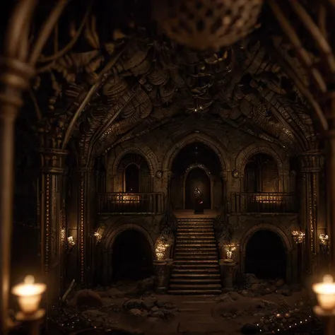 (masterpiece:1.2), (best quality,:1.2), 8k, HDR, ultra detailed, ((photorealistic)), professional light, cinematic lighting, fashion photography, ambient lighting, <lora:detail_slider_v4:3>, an underground treasure chamber, FanUn, <lora:FantasyUnderground-10:1>, epiCPhoto,