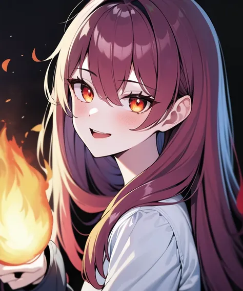 <lora:Something:0.8>, 1girl, red_hair, flaming eyes