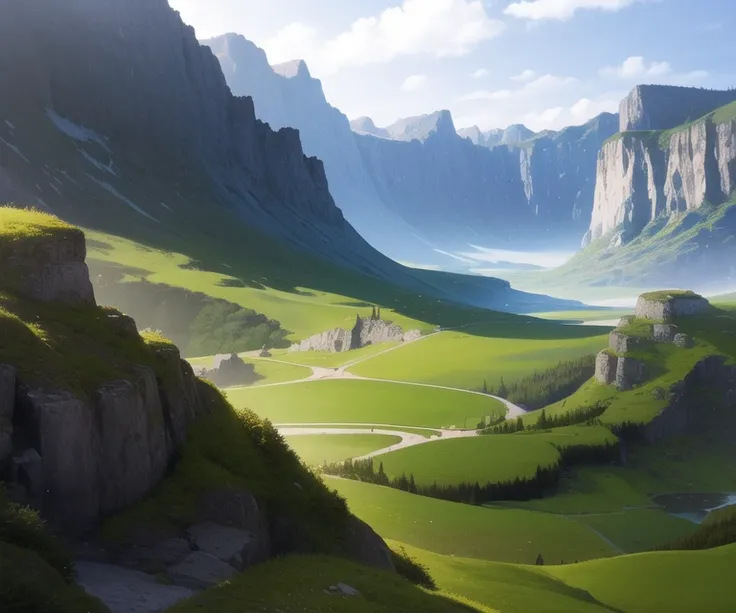 <lora:Something:0.8>, a fantasy landscape,
