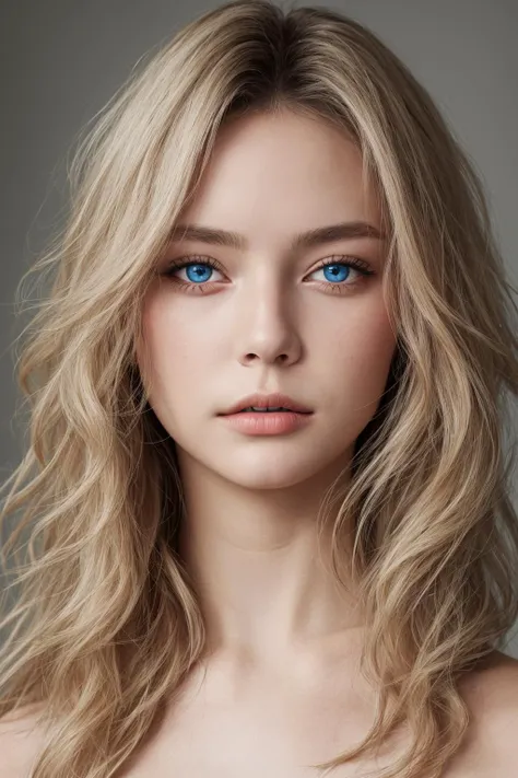 1girl, <lora:Thmix:0.5>, blue eyes, blonde hair,wavy hair,portrait,