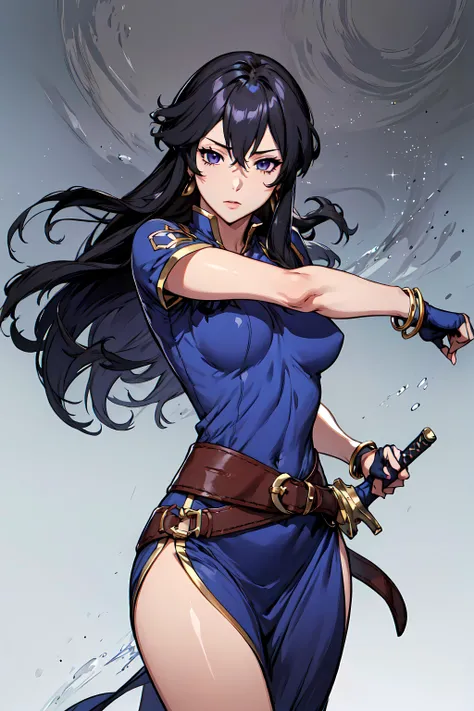 best quality, extremely detailed, anime style, key visual,
8k, high res,
<lora:hews style by goofy ai:0.4> <lora:cutesexyrobutts_v2:0.2> <lora:puuzaki-puuna-lora-v1:0.2> <lora:Kenshin187:0.2>
<lora:Maki Yoko_20230823184820:0.2>
<lora:shinonomeumi_lora:0.>
<lora:izumirika_lora:0.>
<lora:Round_Breasts_V7:0.4>ROUND BREASTS,medium BREASTS
(simple background:1.3),
1girl, (slender:1.2), waist, (muscular:0.7)
<lora:Ayra_FE:0.7>ayra fe,
jewelry, earrings,
purple dress, short sleeves, side slit, thigh, chinese dress,
gloves, bracelet, fingerless gloves, belt,
fighting stance,
holding weapon, holding sword,
dynamic pose, watching at viewer,
