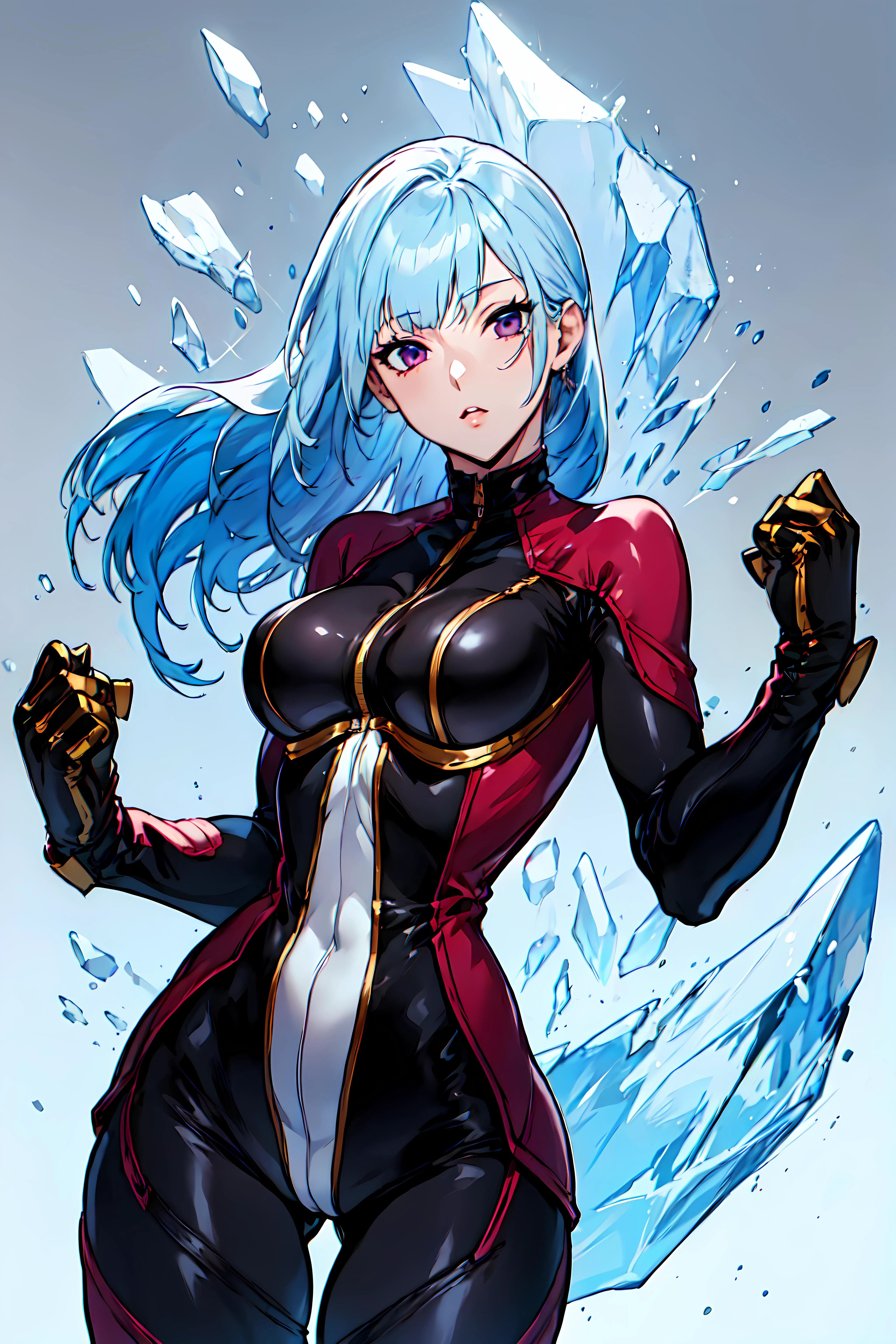 best quality, extremely detailed, anime style, key visual,
8k, high res,
<lora:hews style by goofy ai:0.4> <lora:cutesexyrobutts_v2:0.2> <lora:puuzaki-puuna-lora-v1:0.2> <lora:Maki Yoko_20230823184820:0.2>
<lora:Kenshin187:0.2>
<lora:Round_Breasts_V7:0.4>ROUND BREASTS, medium BREASTS
(simple background,:1.3)
watching at viewer
1girl, slender, waist, muscular
<lora:Kula:0.8>KULAMS, BODYSUIT, GLOVES, ZIPPER
standing , sexy pose,
frozen wind, icy effect,