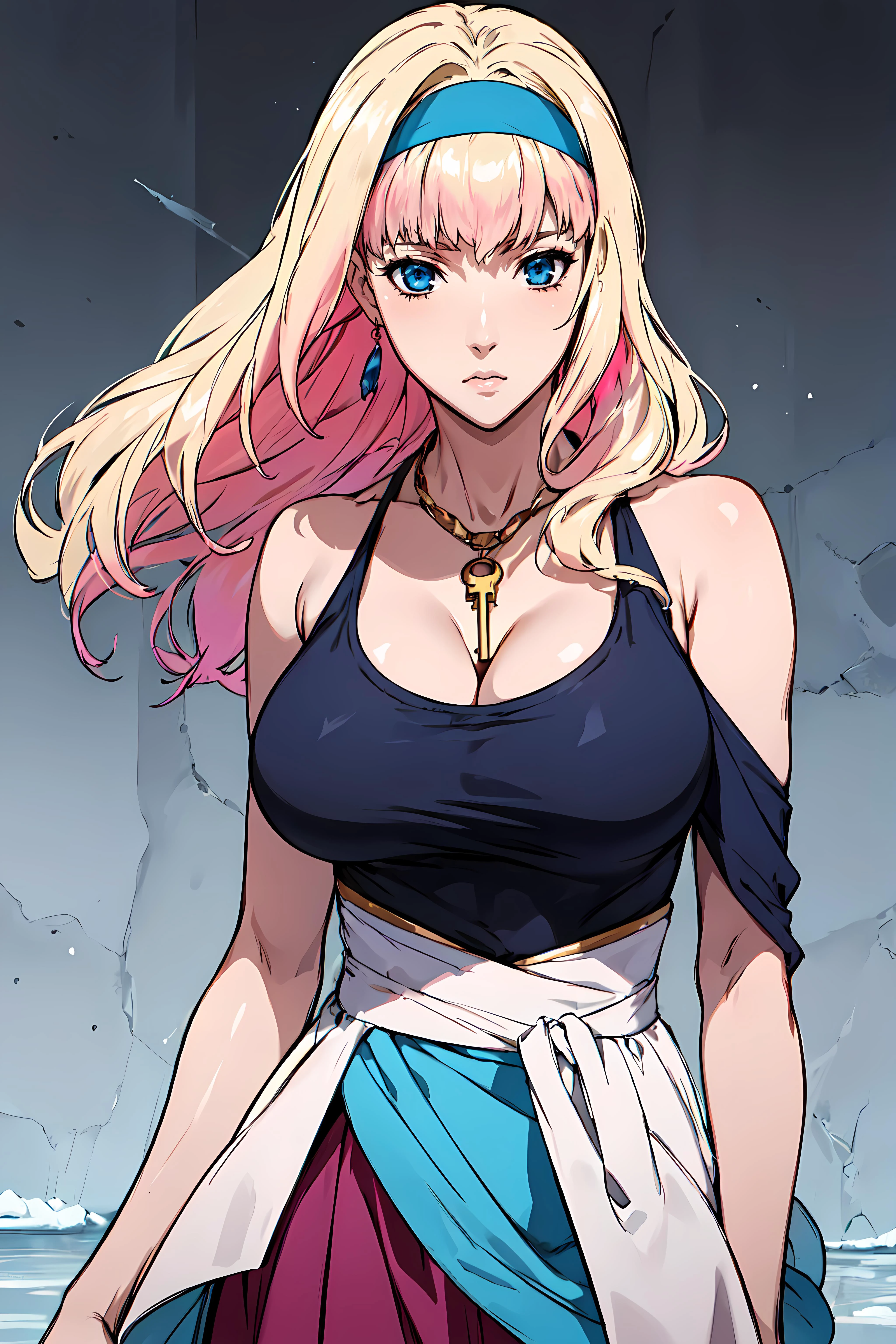 best quality, extremely detailed, anime style, key visual,
8k, high res,
<lora:hews style by goofy ai:0.4> <lora:cutesexyrobutts_v2:0.2> <lora:puuzaki-puuna-lora-v1:0.2> <lora:Maki Yoko_20230823184820:0.2>
<lora:Kenshin187:0.2>
<lora:Round_Breasts_V7:0.4>ROUND BREASTS, big BREASTS
(simple background,:1.3)
watching at viewer
1girl, slender, waist, muscular
standing , sexy pose,
frozen wind, icy effect,
<lora:Character_Kizuki - Macross Frontier - Sheryl Nome:0.9>
SHERLY NOME, MULTICOLORED HAIR, GRADIENT HAIR, BLONDE HAIR, PINK HAIR, LONG HAIR, BLUE EYES, MATURE WOMAN
SHIRT, SKIRT, SUNGLASSES, HEADBAND