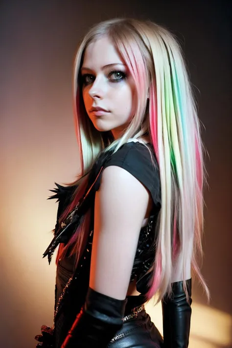A stunning intricate full color portrait of loraavril,wearing a pop-punk singer costume like Avril Lavigne, epic character composition, style of ilya kuvshinov alessio albi nina masic, sharp focus, natural lighting, subsurface scattering, f2, 35mm, film grain
<lora:loraavril:0.9>