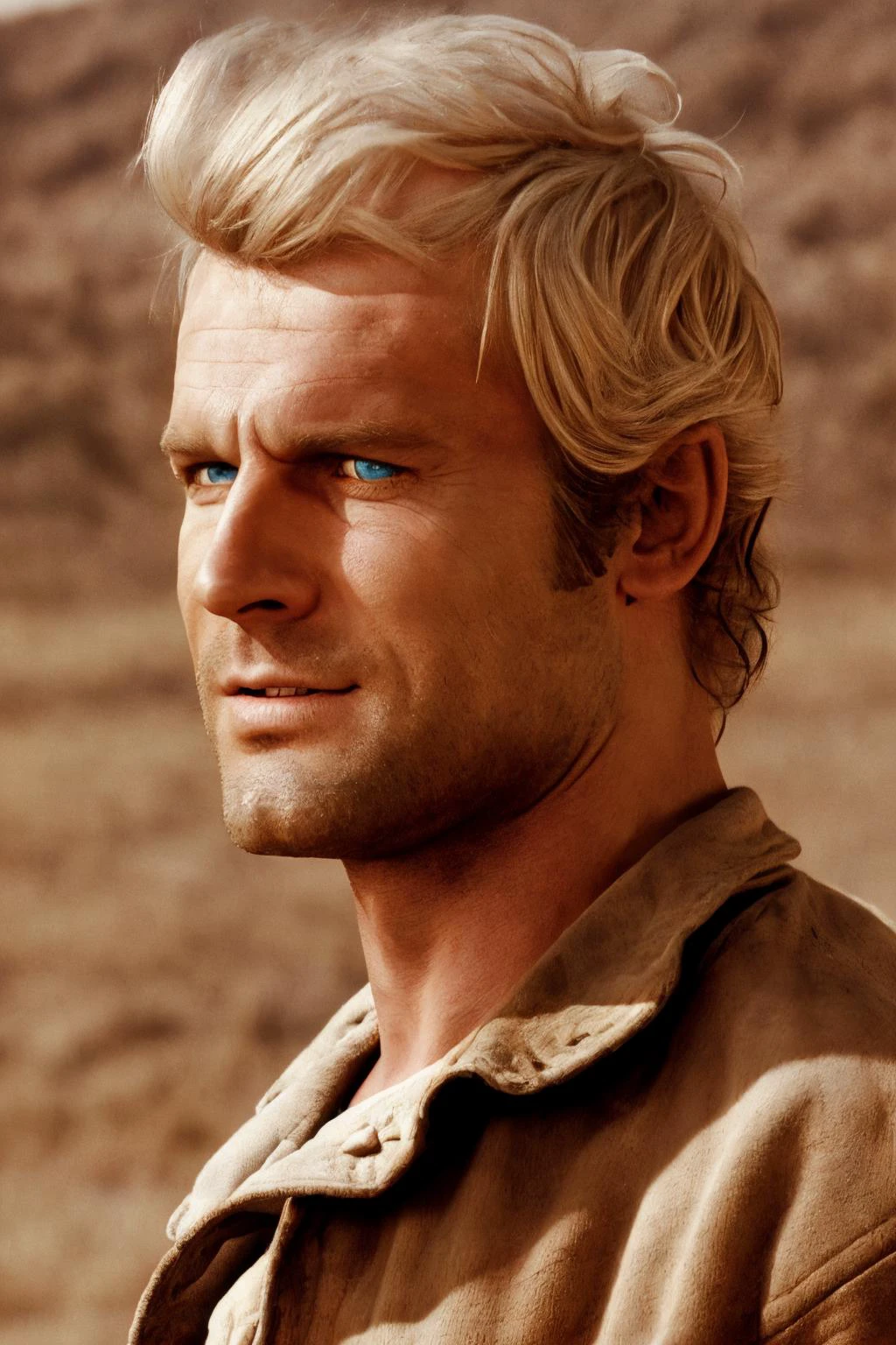 1boy, blue eyes, blonde hair, cowboy western, wallpaper-design 
 <lora:TerrenceHillLora:0.8>