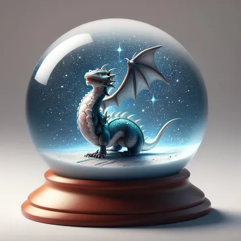 masterpiece,best quality,(dragon:1.2),(extremely delicate and beautiful),bioluminescence,star (symbol),HD,8k,beautiful detailed glow,crystal ball,<lora:Xue Crystal ball V3-000008:0.9>,