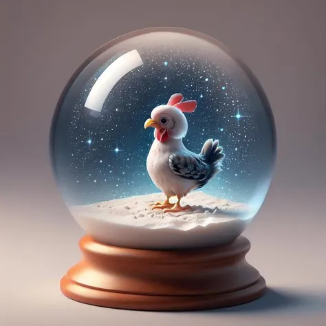 masterpiece,best quality,(cute chicken:1.2),(extremely delicate and beautiful),bioluminescence,star (symbol),HD,8k,beautiful detailed glow,crystal ball,<lora:Xue Crystal ball V3-000008:0.9>,