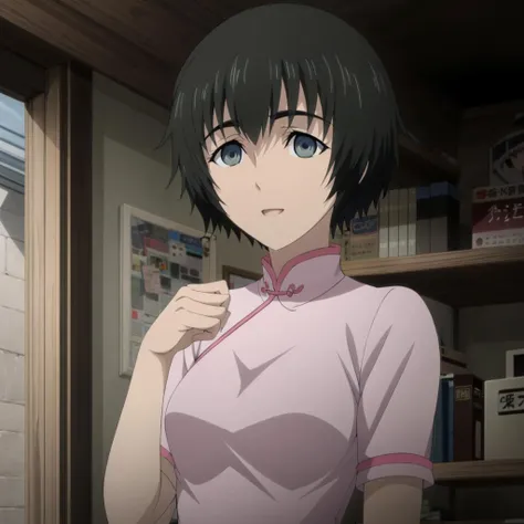 <lora:MayuriShiina002:0.7>,<lora:add_detail:1>,<lora:boldline:-0.8>,<lora:noline:0.3>,
Mayurizero,1girl,black hair,
print_cheongsam,