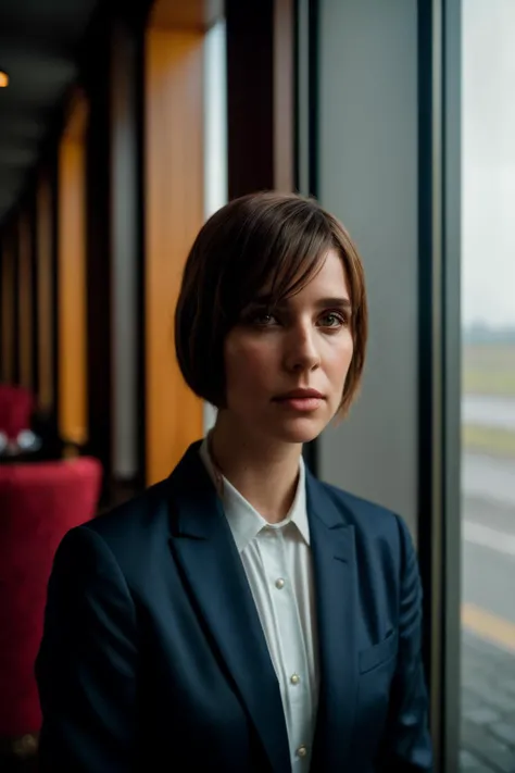 A stunning intricate full color portrait of erd, dressed as a hotel manager, epic character composition, by ilya kuvshinov, alessio albi, nina masic, sharp focus, natural lighting, subsurface scattering, f2, 35mm,<lora:EleonoraRomandini-RealVision-V1.0:1>