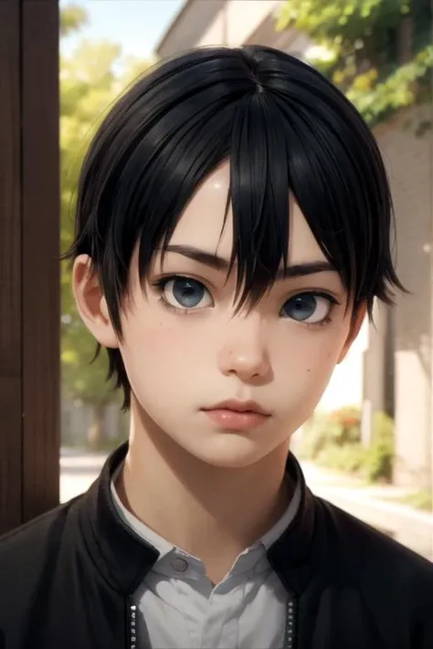 masterpiece, best quality, sketch, 1boy, solo, male focus, looking at viewer, , depth of field, , realistic, <lora:amatsuyu_kisaragi:0.74>, amatsuyu_kisaragi, black hair, black eyes, , , grimdark, 32k resolution