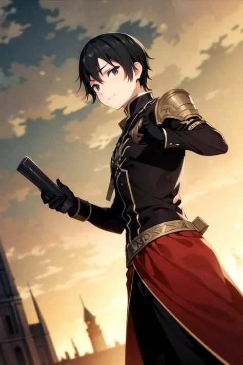 masterpiece, best quality, movie still, 1boy, solo, male focus, looking at viewer, , depth of field, anime coloring, realistic, <lora:amatsuyu_kisaragi:0.68>, amatsuyu_kisaragi, black hair, black eyes, , , Mordor: A dark and evil land ruled by the dark lord Sauron,