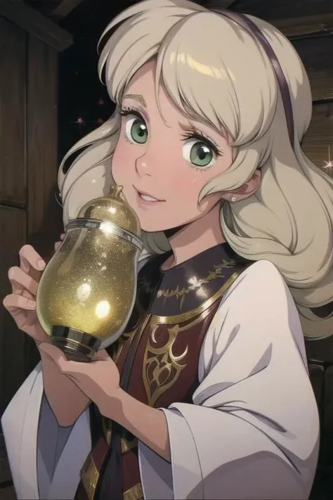 Princess Eilonwy, (masterpiece:1.1), (best quality:1.1), 1girl, Real light and shadow, anime face, 4k, 8k, wallpaper,epic, detail texture, fam, blonde hair, (green eyes:1.5) ((((white hair:1.35 colored inner hair,ear breathing)))),(((green_eyes:1.3))),intricate eyes,beautiful detailed eyes,symmetrical eyes,big eyes:1.5,(((lustrous skin:1.5,bright skin: 1.5,skin tanned,shiny skin,very shiny skin,shiny body,plastic glitter skin,exaggerated shiny skin,illuminated skin))),(detailed body,(detailed face)), cute, (((medieval man clothes,adventurer man clothing,winter coat,unbuttoned shirt))),(((intricate outfit,intricate clothes,embroidered outfit,ornate outfit,embroidered clothes,ornate clothes))), (dynamic pose:1.0),happy,smile,(centered,scale to fit dimensions,Rule of thirds), (ultra detailed,extremely detailed),(photorealistic artwork:1.37),(extremely detailed CG unity 8k wallpaper),(((vibrant colors,vibrant theme))),(intricate),(masterpiece),(best quality),