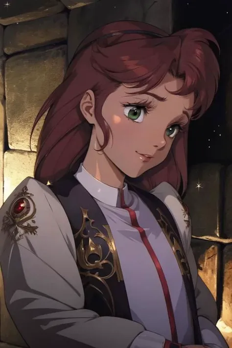 Princess Eilonwy, (masterpiece:1.1), (best quality:1.1), 1girl, Real light and shadow, anime face, 4k, 8k, wallpaper,epic, detail texture, fam, red hair, (green eyes:1.5) ((((red hair:1.35 colored inner hair,ear breathing)))), short hair, (((green_eyes:1.3))),intricate eyes,beautiful detailed eyes,symmetrical eyes,big eyes:1.5,(((lustrous skin:1.5,bright skin: 1.5,skin tanned,shiny skin,very shiny skin,shiny body,plastic glitter skin,exaggerated shiny skin,illuminated skin))),(detailed body,(detailed face)), cute, (((medieval man clothes,adventurer man clothing,winter coat,unbuttoned shirt))),(((intricate outfit,intricate clothes,embroidered outfit,ornate outfit,embroidered clothes,ornate clothes))), (dynamic pose:1.0),happy,smile,(centered,scale to fit dimensions,Rule of thirds), (ultra detailed,extremely detailed),(photorealistic artwork:1.37),(extremely detailed CG unity 8k wallpaper),(((vibrant colors,vibrant theme))),(intricate),(masterpiece),(best quality),