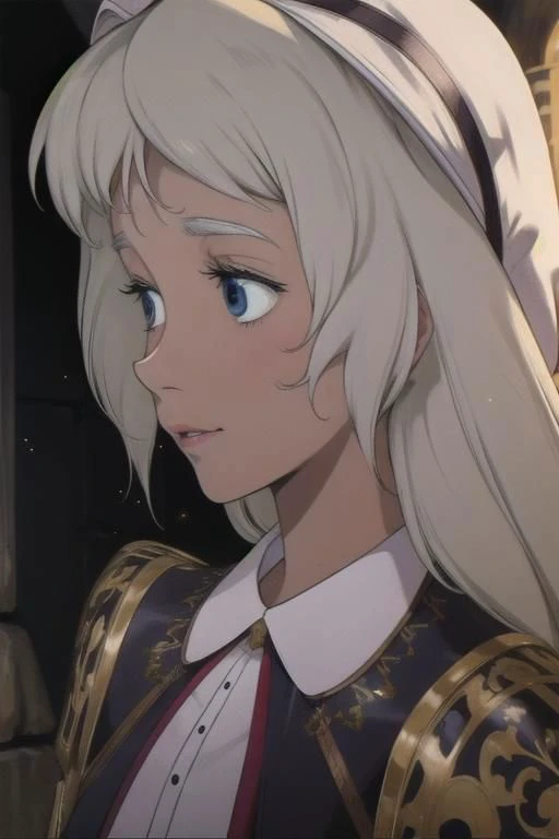 Princess Eilonwy, (masterpiece:1.1), (best quality:1.1), 1girl, Real light and shadow, anime face, 4k, 8k, wallpaper,epic, detail texture, fam, blonde hair, (blue eyes:1.5) ((((white hair:1.35 colored inner hair,ear breathing)))),(((blue_eyes:1.3))),intricate eyes,beautiful detailed eyes,symmetrical eyes,big eyes:1.5,(((lustrous skin:1.5,bright skin: 1.5,skin tanned,shiny skin,very shiny skin,shiny body,plastic glitter skin,exaggerated shiny skin,illuminated skin))),(detailed body,(detailed face)), cute, (((medieval man clothes,adventurer man clothing,winter coat,unbuttoned shirt))),(((intricate outfit,intricate clothes,embroidered outfit,ornate outfit,embroidered clothes,ornate clothes))), (dynamic pose:1.0),happy,smile,(centered,scale to fit dimensions,Rule of thirds), (ultra detailed,extremely detailed),(photorealistic artwork:1.37),(extremely detailed CG unity 8k wallpaper),(((vibrant colors,vibrant theme))),(intricate),(masterpiece),(best quality),