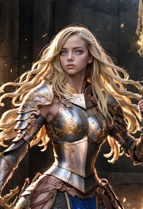 <lora:lam:1>1girl, solo, long hair, weapon, blue eyes, blonde hair, armor, realistic photo, (masterpiece:1.0), (best quality:1.0), (intricate details), flash photography