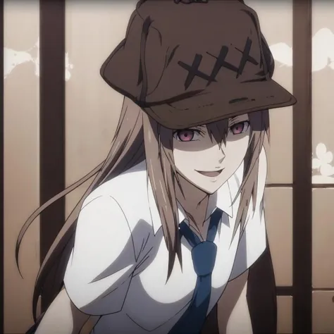 masterpiece,high quality,ultra high definition,solo,
<lora:Chinatsu001:0.7>,looking at viewer,smile,
Chinatsu,1girl,
long hair,brown hair,pink eyes,pale skin,
brown headwear,
school uniform,necktie,collared shirt,short sleeves,
pleated skirt,