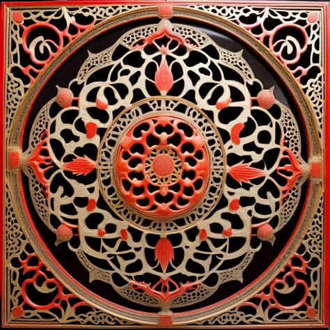 carved lacquer filigree benzene 