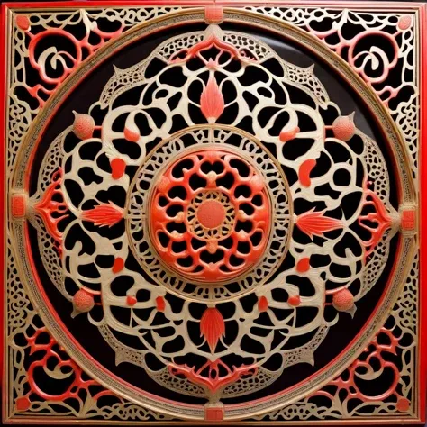 carved lacquer filigree benzene 