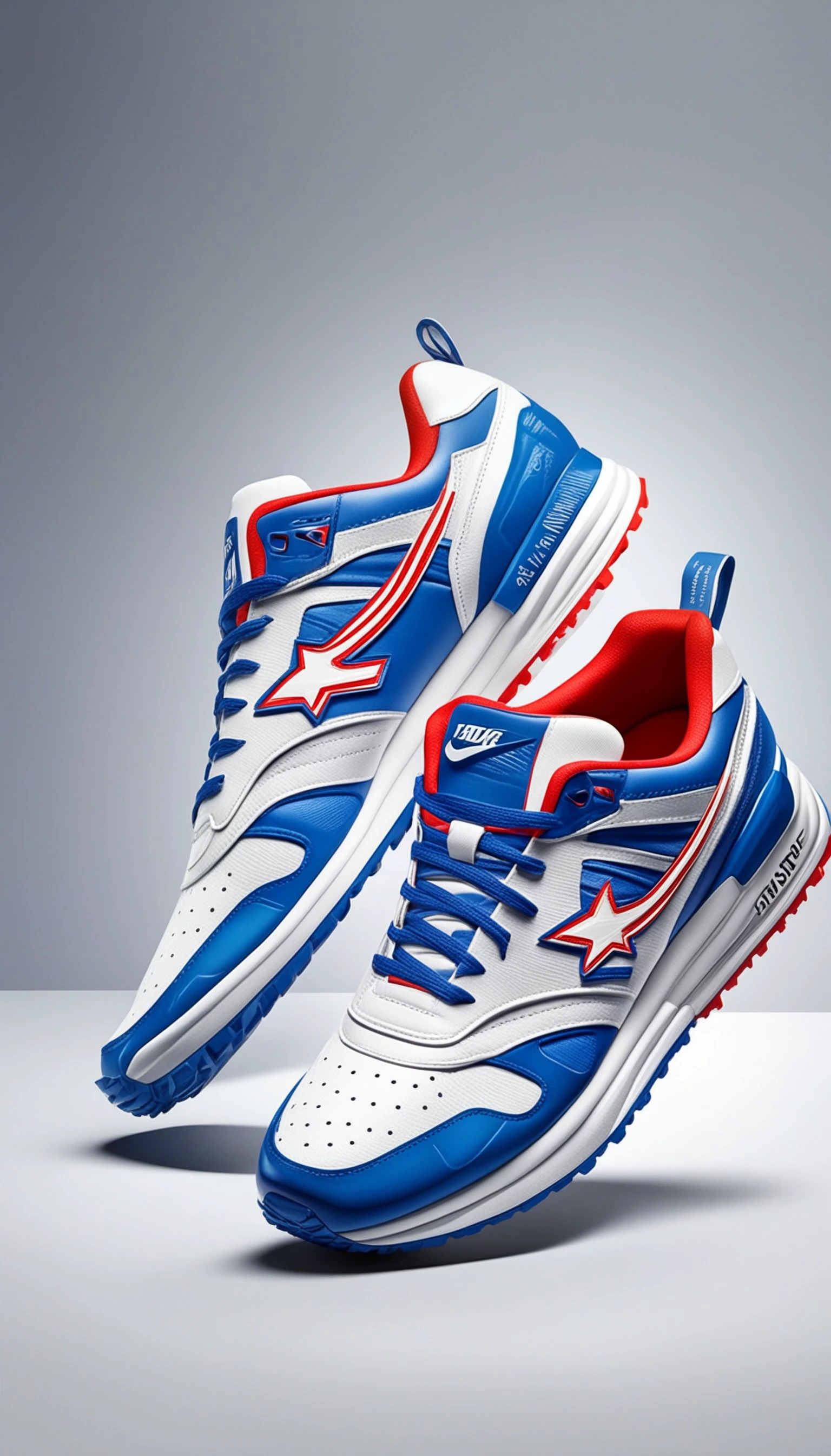 advertising poster style sneaker, professional, modern, product-focused, commercial, eye-catching, highly detailed