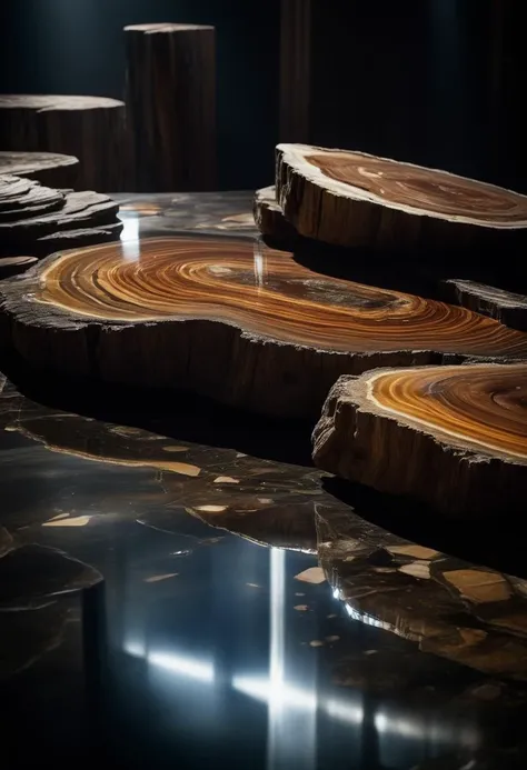 ((cinemtic shoot)) ((close shoot)) Petrified Wood: Capture the intricate grain and fossilized details of petrified wood, evoking a sense of timelessness and the passage of eons. BREAK, realistic, ((photorealistic)) rim lights, dark shadows, cinematic scene , shoot , dark, , , extremely detailed, glass reflection, dark shadows, hard light hard shadows, ,, shallow depth of field, vignette, highly detailed, high budget Hollywood film, cinemascope, moody, epic, gorgeous, detailed background , ((darkfull )) , detailed