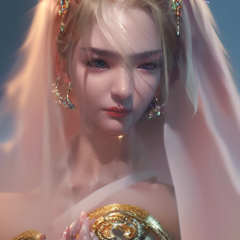 modelshoot style, (extremely detailed CG unity 8k wallpaper), full shot body photo of the most beautiful artwork in the world, beautiful face, proportional face, wgz style, Classical oil painting,by masamune shirow, by William-tae Kim, princess, golden