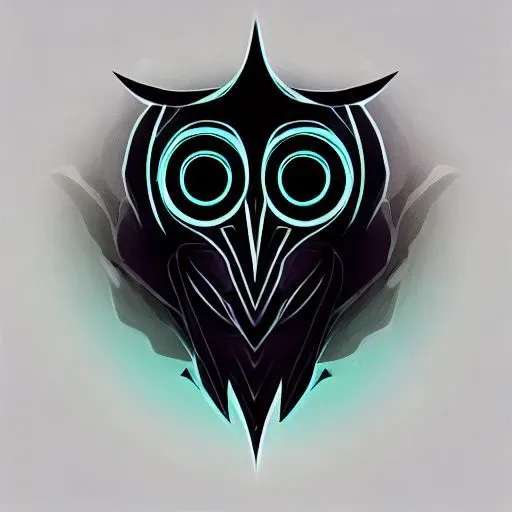 geometric digital painting, the logo is geometric and 3d, owl