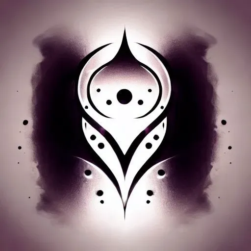 Abstract symbol, ink, gradient, sultry