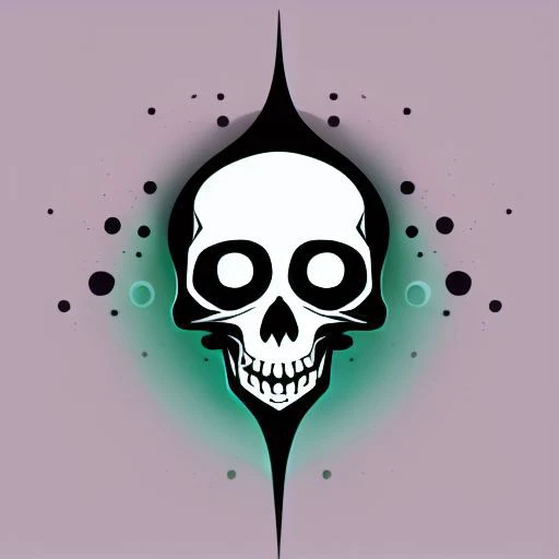 geometric digital painting, the logo is geometric with skull