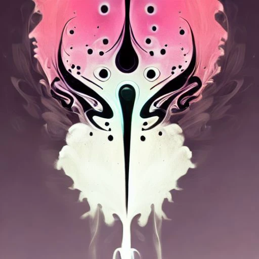 Hummingbird mage, abstract tree of lufe, duality, pink green neon