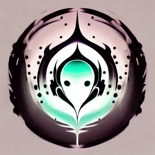 Abstract symbol, ink, gradient, sultry
