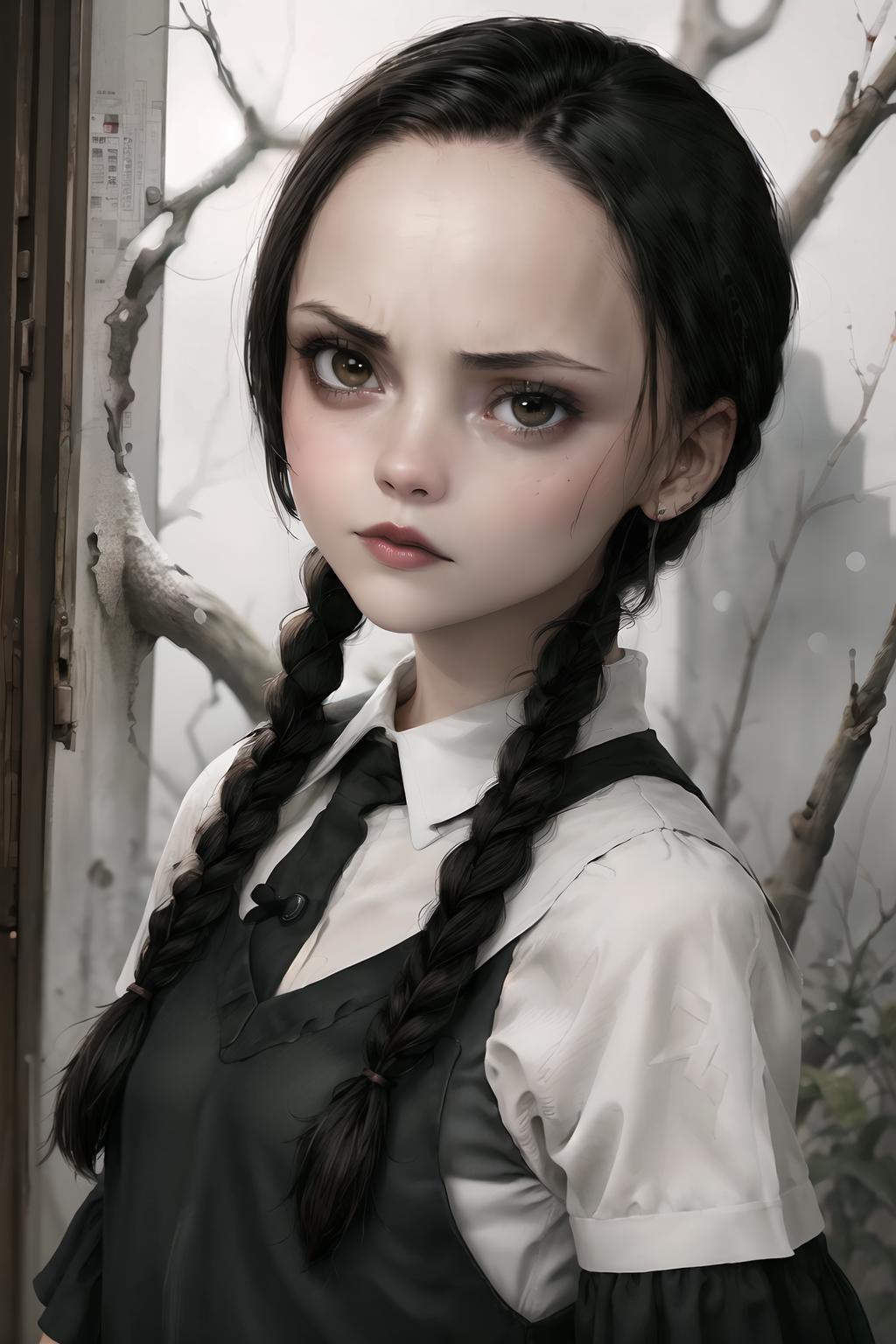 A close up of a person with long hair and a dress - SeaArt AI