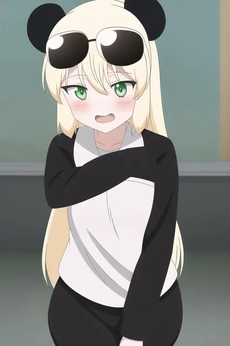 <lora:MeiMei_v10:0.77> mei-mei, black animal ears, blonde, panda-girl, green eyes
outdoors,, 8k, masterpiece, absurdres, anime, screencap,