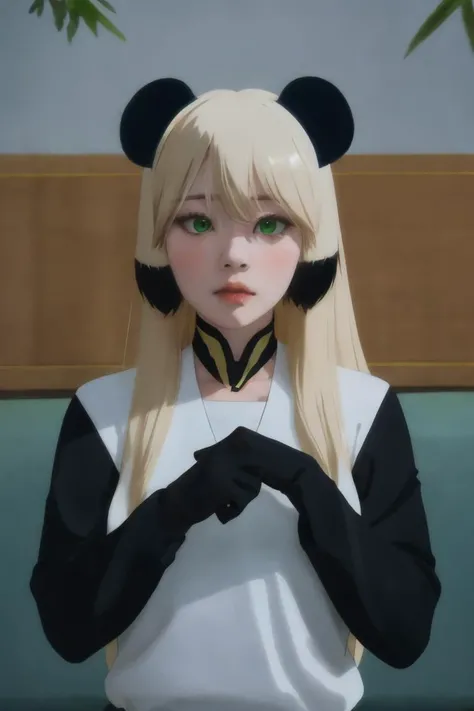 <lora:MeiMei_v10:0.77> mei-mei, black animal ears, blonde, panda-girl, green eyes
outdoors,, 8k, masterpiece, cinematic light, photorealistic, photo, professional photo, lightroom, natural, perfect, [oliver wetter|(kodak portra:0.08)|(leibovitz:0.6)], raw, intricate, high quality, mamiya, exposure blend, ((intricate details))