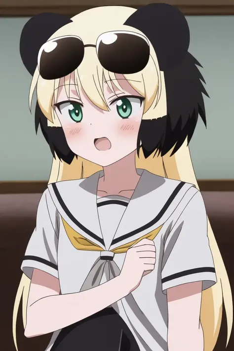 <lora:MeiMei_v10:0.8> mei-mei, black animal ears
sitting on chair, 8k, masterpiece, absurdres, anime, screencap,