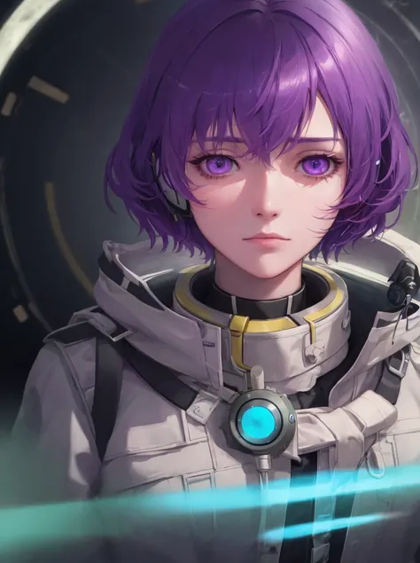 SLE, detailed eyes, katarina fe, purple hair, purple eyes, 1girl, (glowing_headphone), white jacket, floating,
detailed background, hologram screen, detailed (moon:1.2),realistic, highly detailed, volumetric lighting, realistic, volumetric lighting,
(colorful_hologram_screen), close up, cyberpunk, futuristic, space, sad