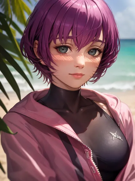 (realistic:1.2), (mksks style), portrait
katarina fe, one-piece swimsuit, [heterochromia: :3], turtleneck, zebra print, (solo), blush, soft smile
(outdoors, beach:1.3)
