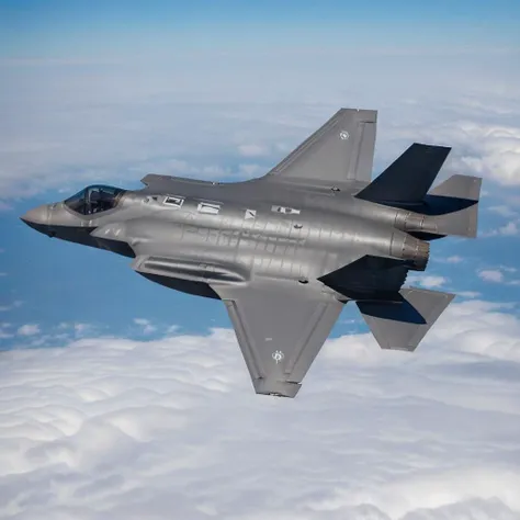 (8k, RAW photo, best quality, masterpiece:1.2),(realistic, photo-realistic:1.37),(exquisitely detailed),ultra_color,(realistic),high quality,ultra detailed,(Real picture),(realistic skin),(intricate details),F-35, airplane, aircraft, vehicle focus, cloud, jet, military, flying, military vehicle, fighter jet, sky, day, realistic, multiple f-35,<lora:myf35testv2:0.6>,